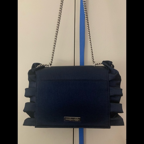 Christian Siriano Handbags - Christian Siriano blue ruffle chain strap bag